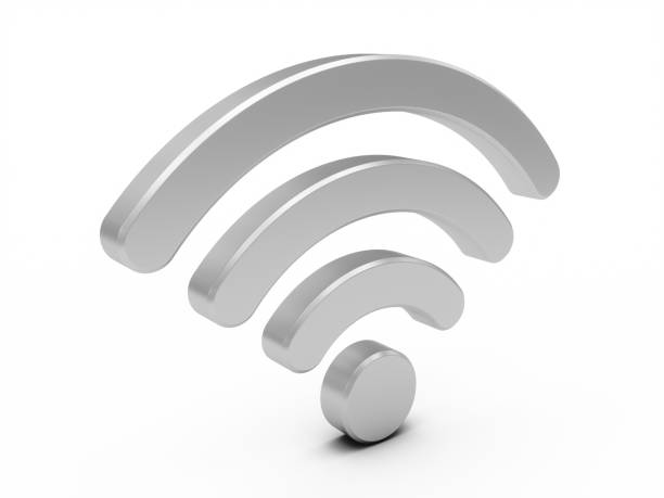 istock 3D Rendering Metal Wifi Wireless Network Symbol isolated on white background 1131160951