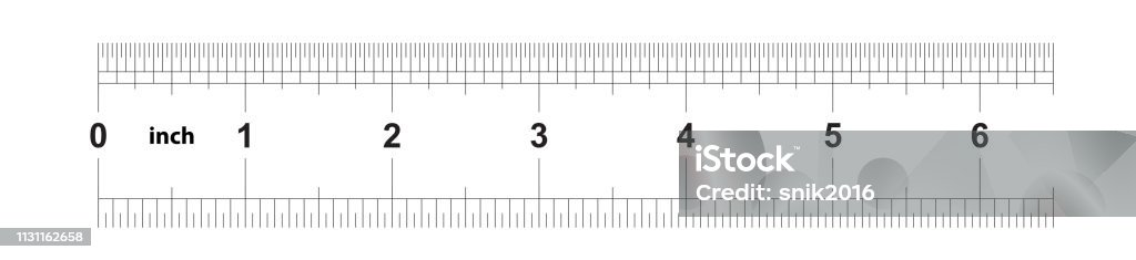 Ruler 6 Inches Imperial And Metric Sistem Size Indicator The Division Price  Is 132 Inch The Division Price Is 005 Inches Accurate Measuring Scale  Calibration Grid Measuring Tool Stock Illustration - Download Image Now -  Istock