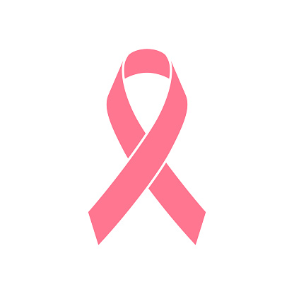 breast cancer awareness with pink ribbons and modern look