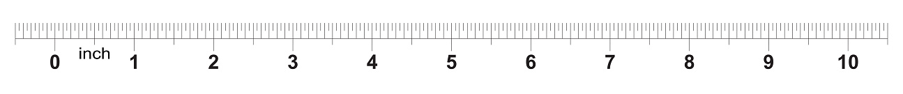 10 Inch Example With Normal Scale Ruler 10 Inches Metric Inch Size Indicator The Division Price Is 005 ...