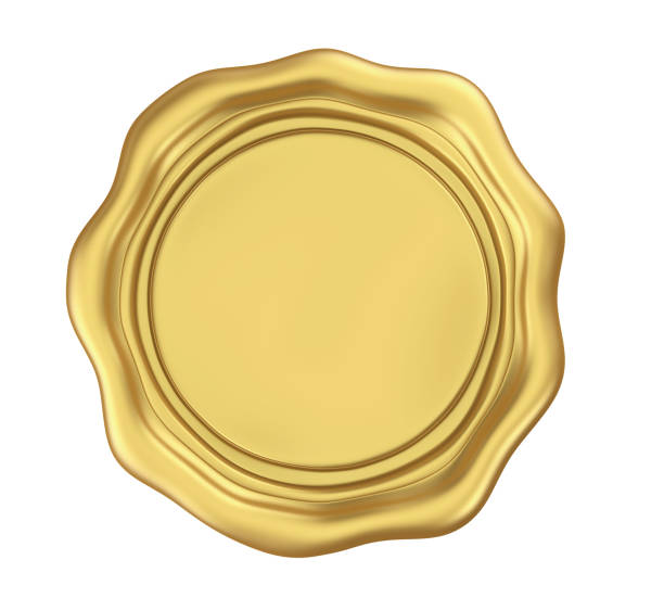istock Golden Blank Wax Seal Isolated 1131164505