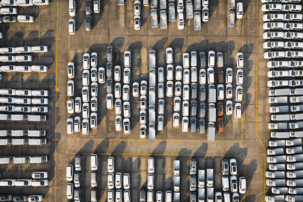 istock high angle view of the cars warehouse 1131165721