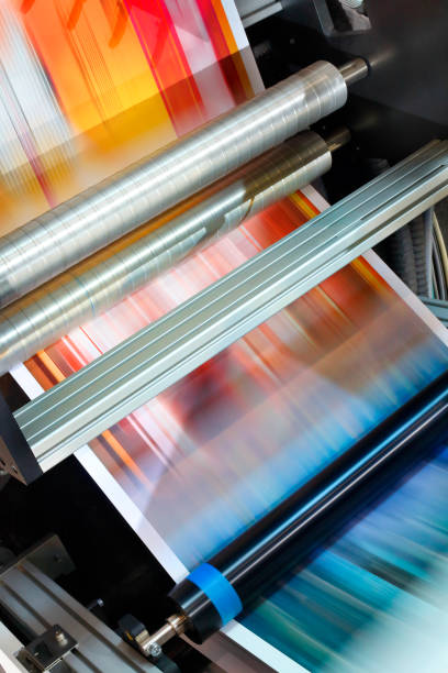máquina de impresión offset - imprenta fotografías e imágenes de stock