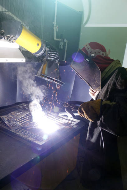 istock Welders working at the factory made metal 1131170115