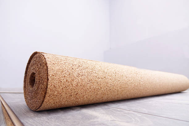 istock natural cork substrate on the floor with laminate 1131171464