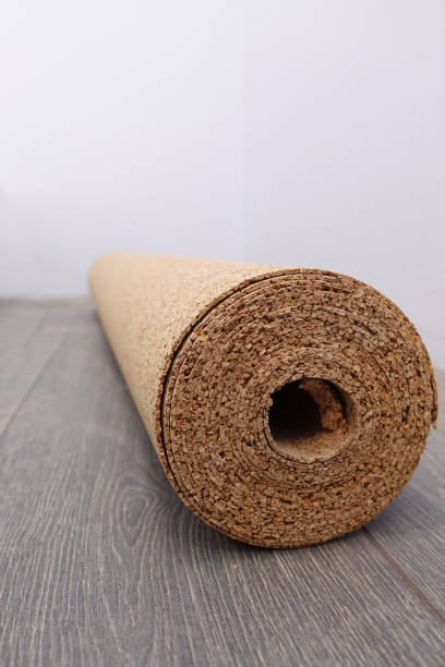 istock natural cork substrate on the floor with laminate 1131171665