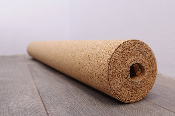 istock natural cork substrate on the floor with laminate 1131171698