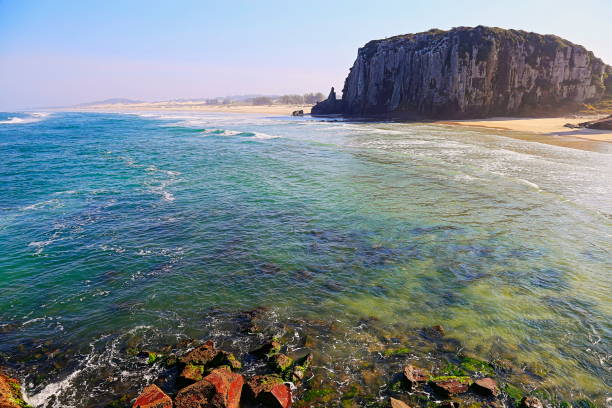 istock Above Sandy beach in Torres city with cliffs rock formations – Rio Grande do Sul 1131173116
