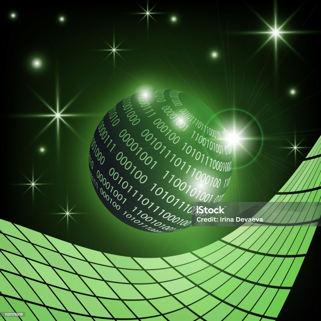 Modern Abstract Technology Communication Concept Circle Of Digital ...