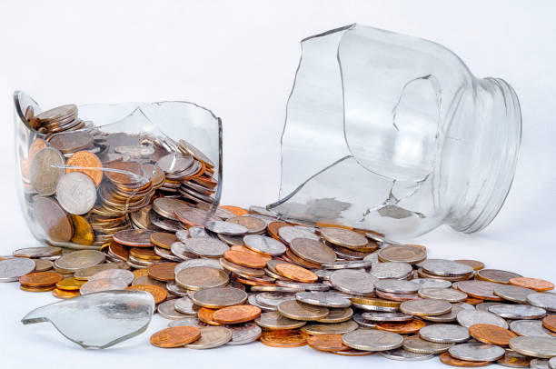 istock Bank with the money burst 1131178230