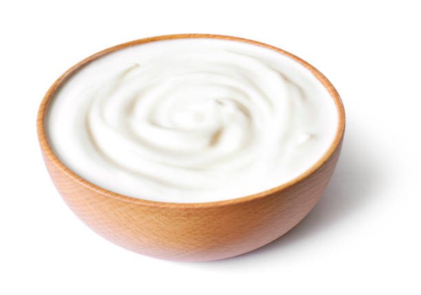 istock Delicious yogurt scene with wooden bowl 1131180696