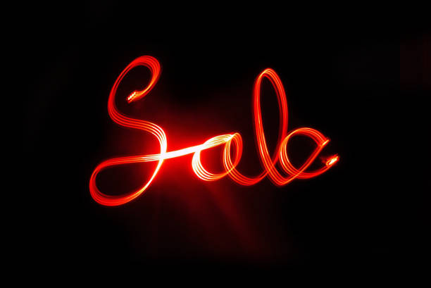 istock Sale written with red LED lights 1131180727