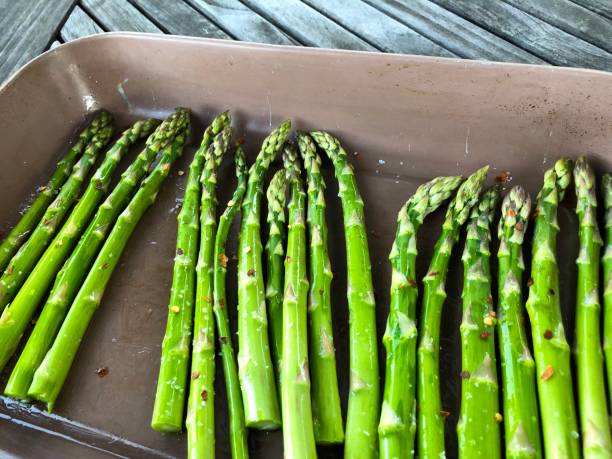 istock Asparagus prepared for cooking on the grill 1131183994