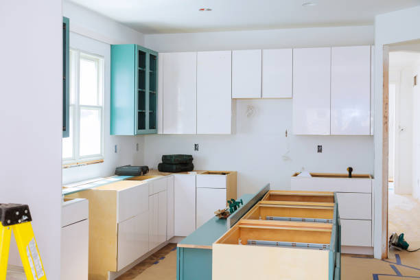istock Preparing to install custom new in modern kitchen 1131184225