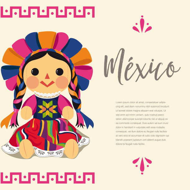 Muñecas Mexicanas Ilustraciones, gráficos vectoriales libres de derechos y clip art
