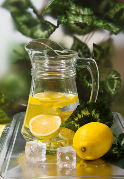istock Decanter of lemon water. 1131190975