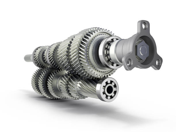 istock Automotive transmission gearbox Gears inside on white background 3d render 1131193566