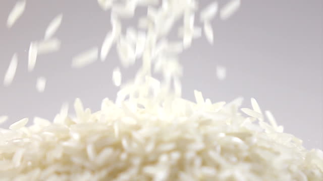 Rice pouring slow motion