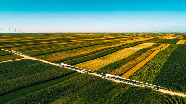 istock Tall Wind Turbines in a Field and Blue Sky 1131197833