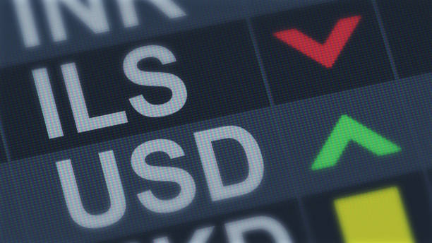 istock Israeli shekel falling, American dollar rising, exchange rate fluctuations 1131200487