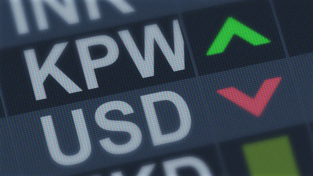 istock South Korean won rising, American dollar falling, exchange rate fluctuations 1131200507