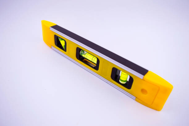 istock building level - measuring and marking tools on a white background, there is free space to fill 1131200634