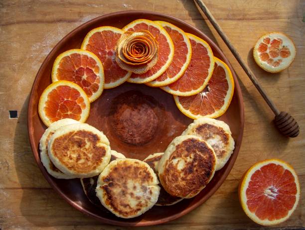 istock cottage cheese pancakes with red orange 1131200677