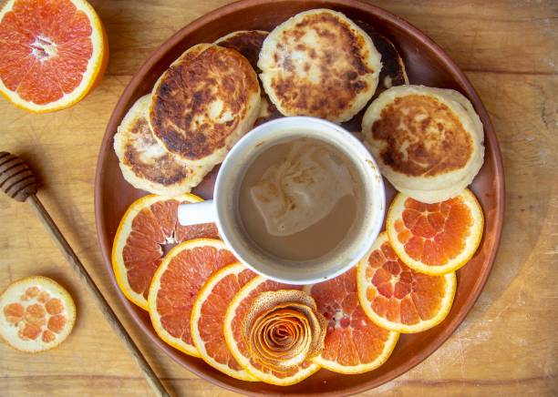 istock cottage cheese pancakes with red orange 1131201498