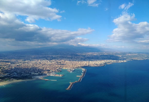 istock Catania and Etna seen from the plane 1131205197