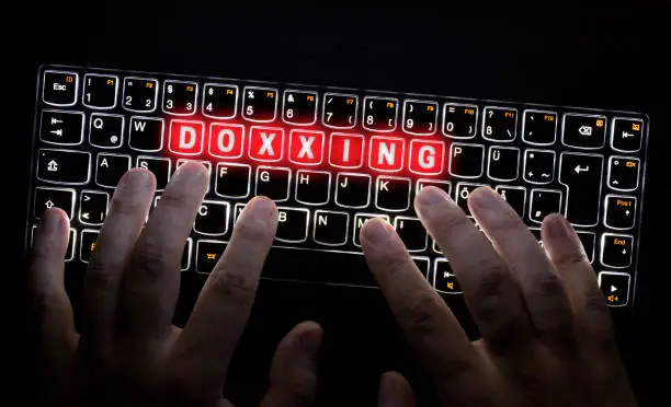 Photo of Doxxing Keyboard is operated by Hacker