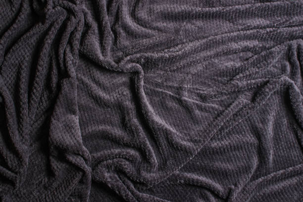 Texture of gray wool blanket