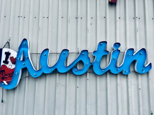 istock Austin Texas bright blue travel destination word letters 1131209094