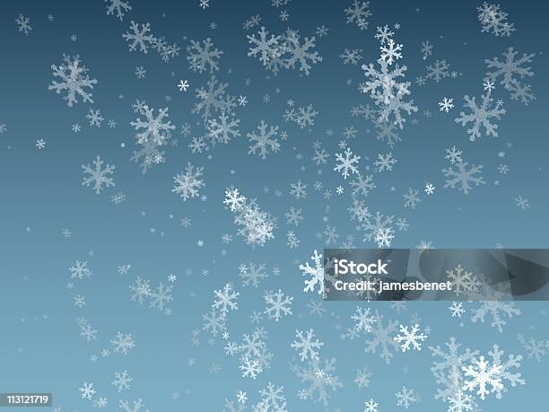 Schneeflocken Einem Stockfoto und mehr Bilder von Farbbild - Farbbild, Fotografie, Horizontal