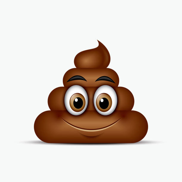 Poo emoticon, emoji, smiley - poop face - vector illustration Poo emoticon, emoji - poop face - vector illustration shit faced stock illustrations