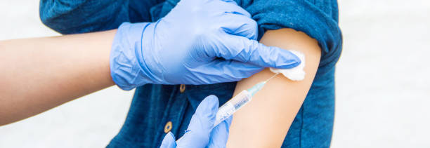 istock vaccination of children. An injection. Selective focus. 1131219479