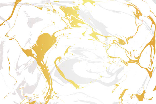 ilustraciones, imágenes clip art, dibujos animados e iconos de stock de mármol con textura dorada. fondo acrílico decorativo. textura de mármol de tinta vectorial. - marble gold macro stone