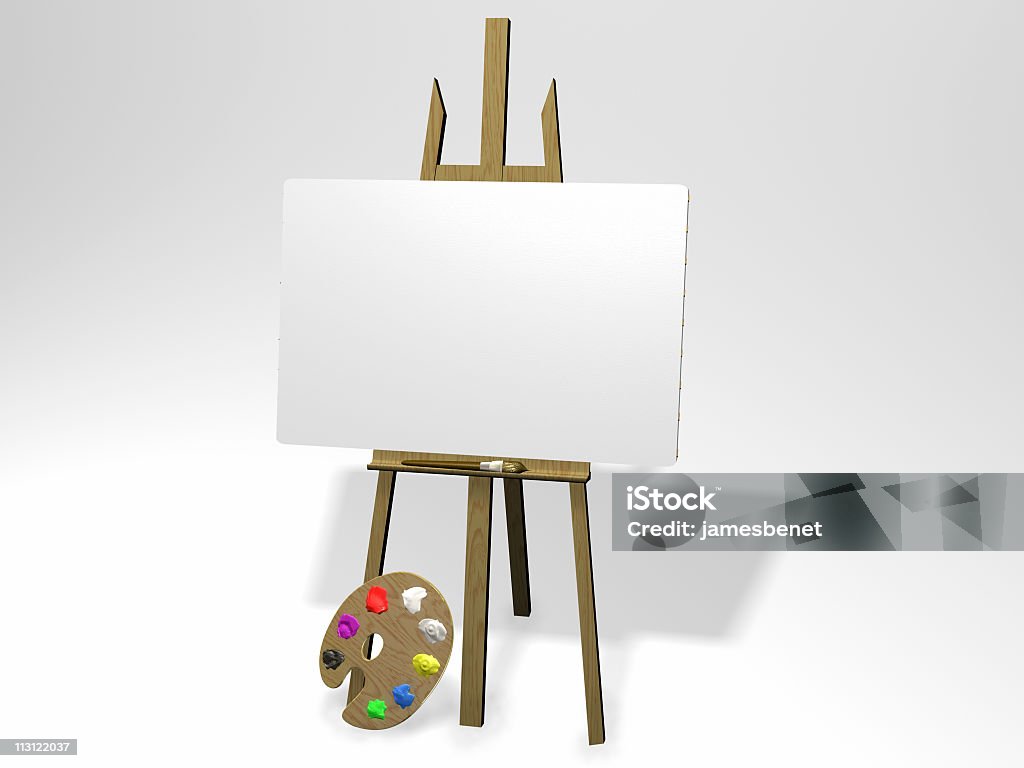 Insert Painting  Landscape  Artist Stock Photo