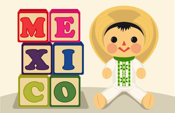 Ilustración de Juguete De Muñeca Masculina Mexicana y más Vectores Libres  de Derechos de Cultura mexicana - Cultura mexicana, Muñeca - Juguete,  Acontecimiento - iStock