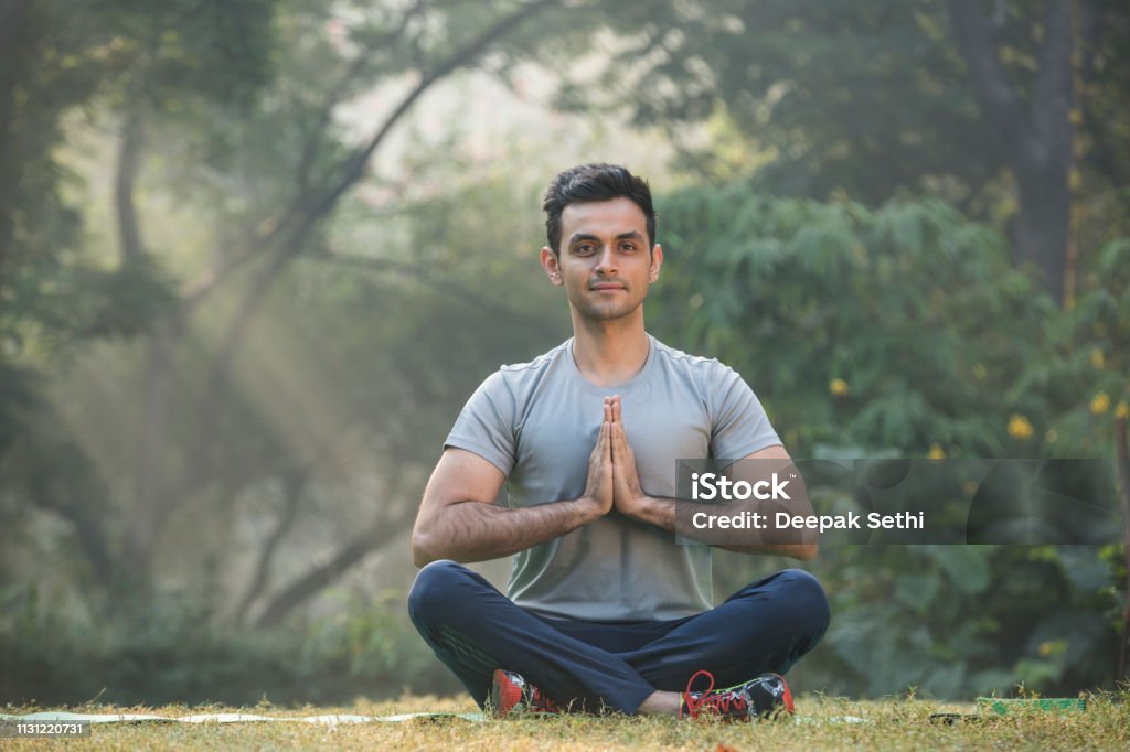 Photo of a young man - Stock image Men, Exercising,  Healthy Lifestyle, Indian Men Stock Photo