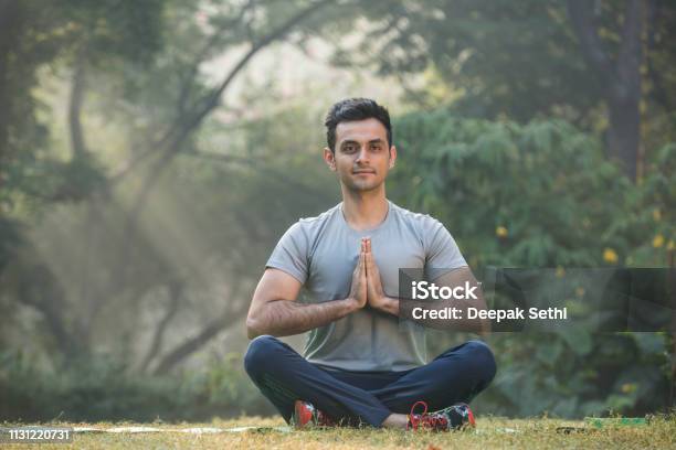 Photo Of A Young Man Stock Image Stock Photo - Download Image Now - Men, Yoga, Zen-like