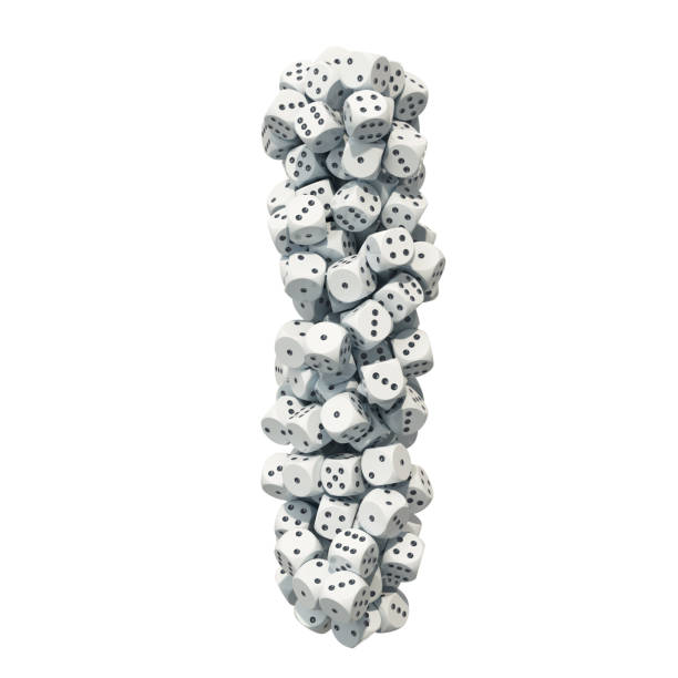 istock Alphabet letter I, from gambling dice. 3D rendering isolated on white background 1131220821