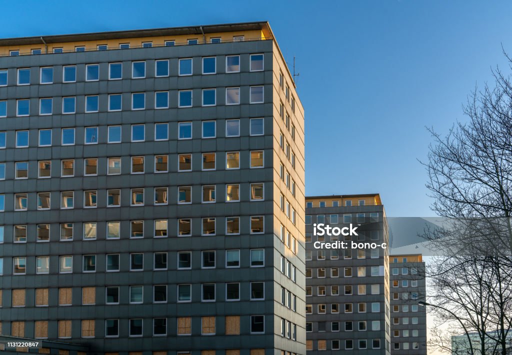 The City-Hof in Hamburg The City-Höfe in Hamburg. Built in 1958 they are going to be demolished in 2019 Architecture Stock Photo