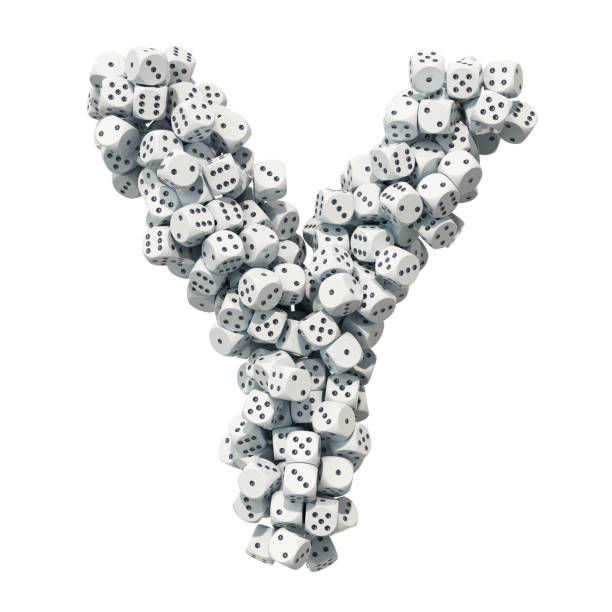 istock Alphabet letter Y, from gambling dice. 3D rendering isolated on white background 1131220853