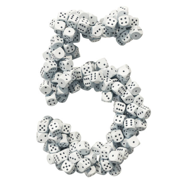 istock Number 5, from gambling dice. 3D rendering isolated on white background 1131220876