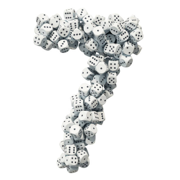 istock Number 7, from gambling dice. 3D rendering isolated on white background 1131220878