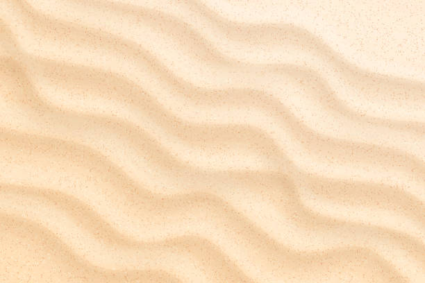 Vector coastal beach sand waves, dunes background Coastal beach sand waves background. Summer vacation on seaside shore. Sandy dunes, tropical seashore landscape. Desert surface. Ocean coast backdrop. Vector illustration. Sand stock illustrations