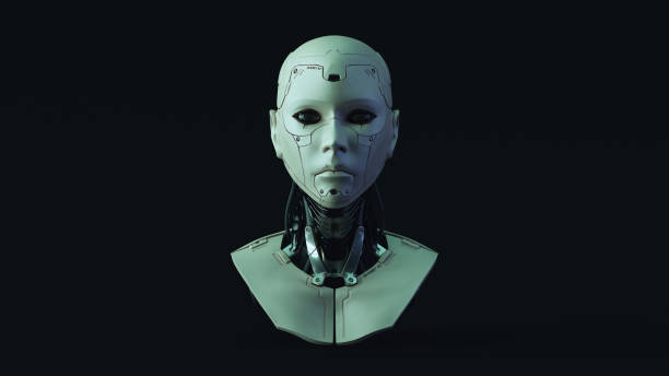 istock Cyborg with Blue Green Moody 80s lighting Front 1131225937