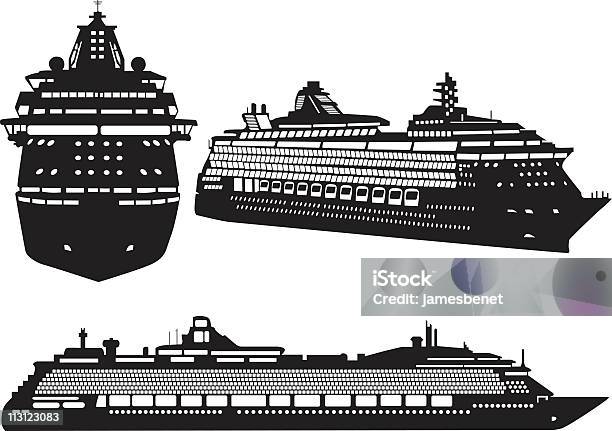Ilustración de Los Cruceros Vector y más Vectores Libres de Derechos de Crucero - Barco de pasajeros - Crucero - Barco de pasajeros, Silueta, Crucero - Vacaciones