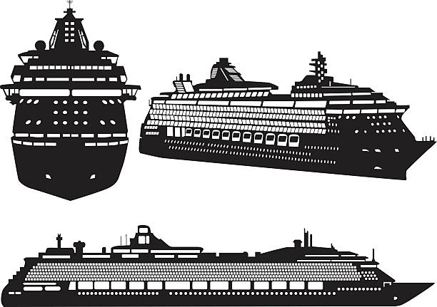 Cruise Ships (Vector) vector art illustration