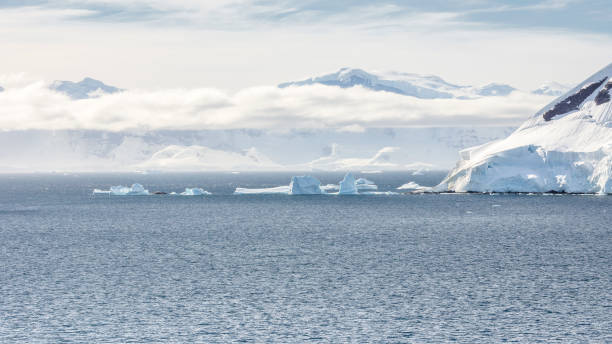 istock View of ice mountains on bay in Antarctica 1131233400